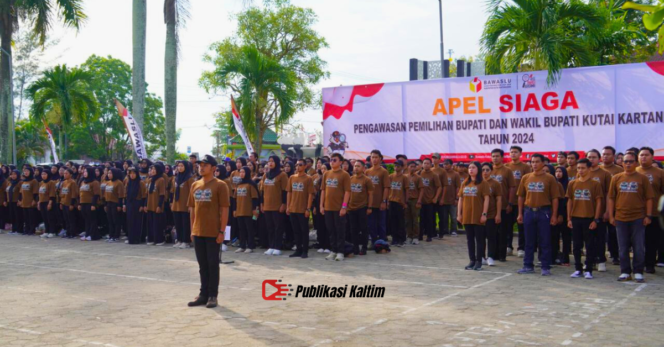 
 Bawaslu Kukar Gelar Apel Siaga Pengawasan Bupati dan Wakil Bupati Kutai Kartanegara tahun 2024